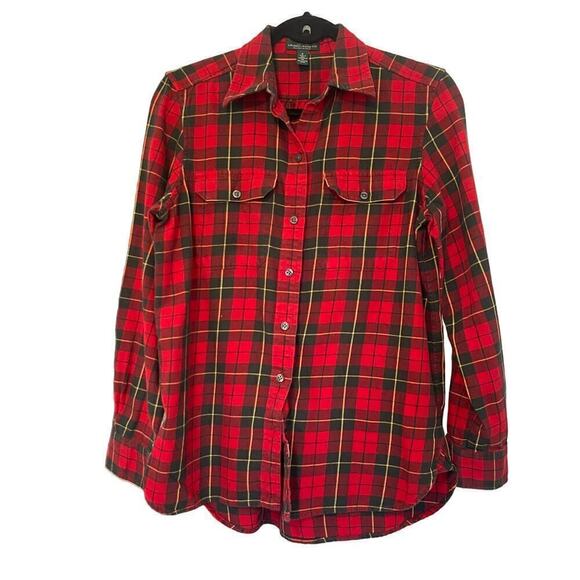 Ralph Lauren Jeans Co. Women's Plaid Button Down Shirt Size Small - Picture 1 of 6